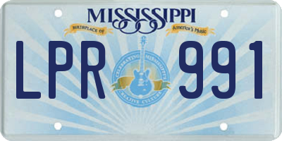MS license plate LPR991