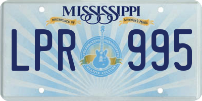 MS license plate LPR995