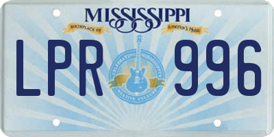 MS license plate LPR996