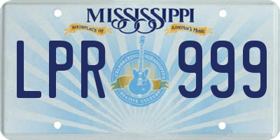 MS license plate LPR999