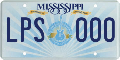 MS license plate LPS000