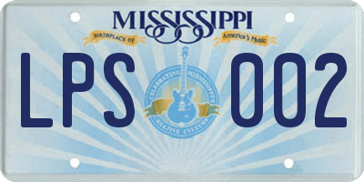 MS license plate LPS002