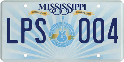 MS license plate LPS004