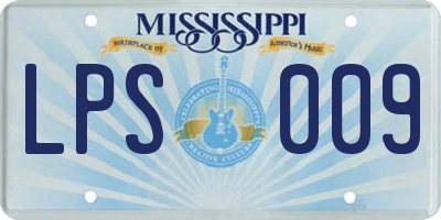 MS license plate LPS009