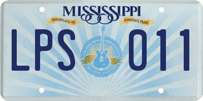 MS license plate LPS011