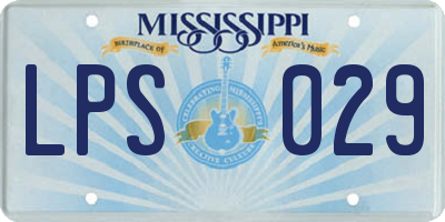 MS license plate LPS029