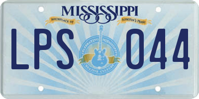 MS license plate LPS044