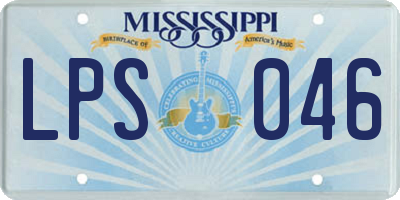 MS license plate LPS046