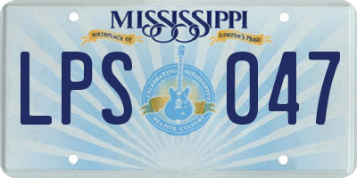 MS license plate LPS047