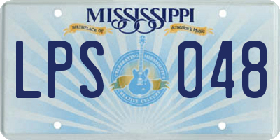 MS license plate LPS048