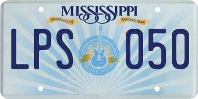 MS license plate LPS050