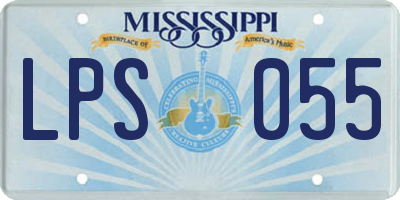 MS license plate LPS055