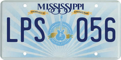MS license plate LPS056