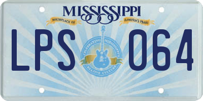 MS license plate LPS064