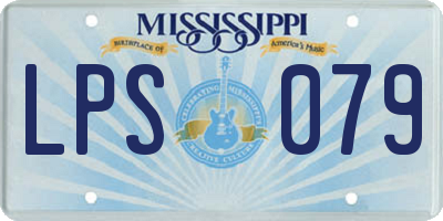 MS license plate LPS079