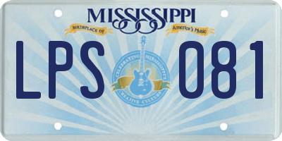 MS license plate LPS081