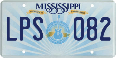 MS license plate LPS082