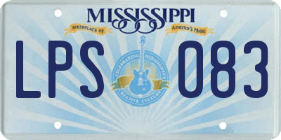 MS license plate LPS083