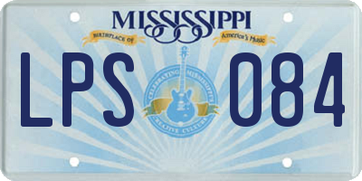 MS license plate LPS084