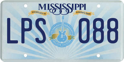 MS license plate LPS088