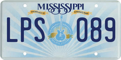 MS license plate LPS089