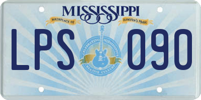 MS license plate LPS090