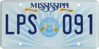MS license plate LPS091