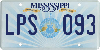 MS license plate LPS093