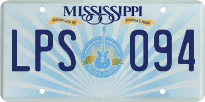 MS license plate LPS094