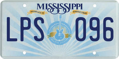 MS license plate LPS096