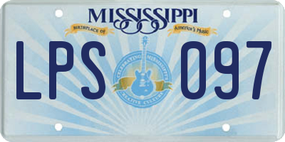 MS license plate LPS097
