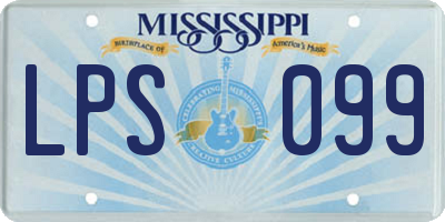 MS license plate LPS099