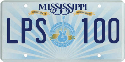 MS license plate LPS100
