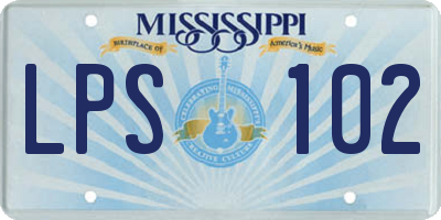 MS license plate LPS102