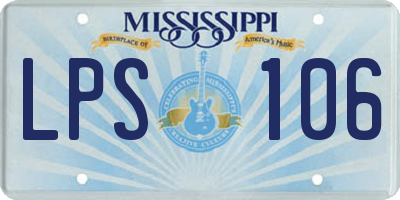 MS license plate LPS106
