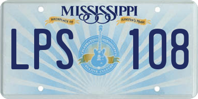 MS license plate LPS108