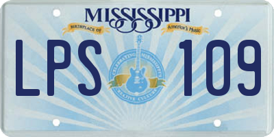 MS license plate LPS109