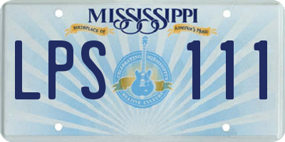 MS license plate LPS111