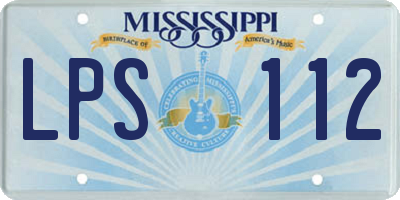 MS license plate LPS112
