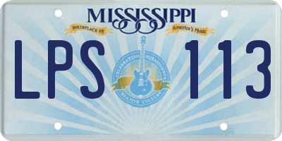 MS license plate LPS113