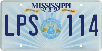 MS license plate LPS114