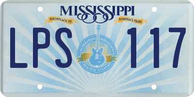 MS license plate LPS117