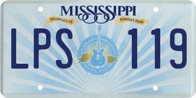 MS license plate LPS119