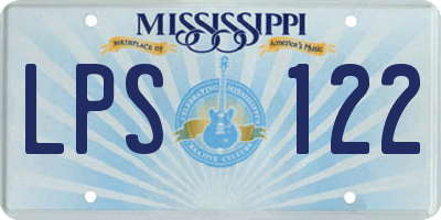 MS license plate LPS122