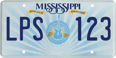 MS license plate LPS123