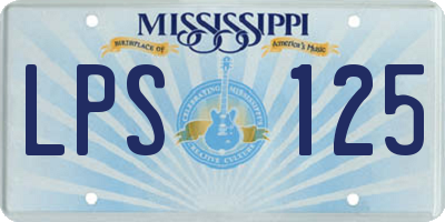 MS license plate LPS125