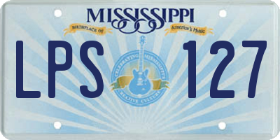 MS license plate LPS127
