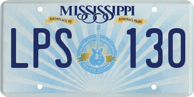 MS license plate LPS130