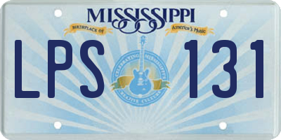 MS license plate LPS131