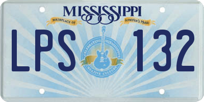 MS license plate LPS132